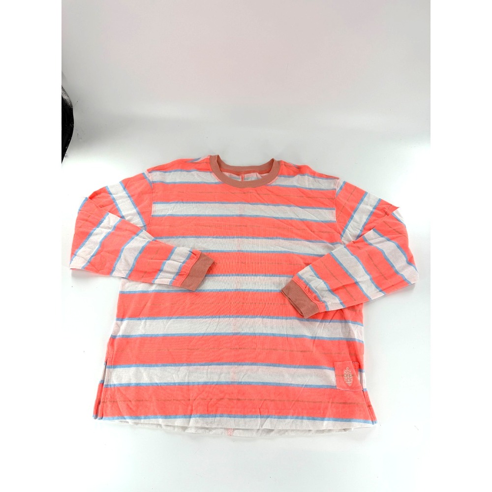 FP Movement Free People Hustle Layer Top Neon Coral Striped S OB2192457